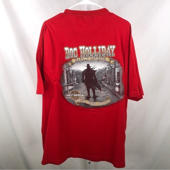 Harley-Davidson Other - Harley Davidson Mens Red Doc Holiday T Shirt Size 2XL